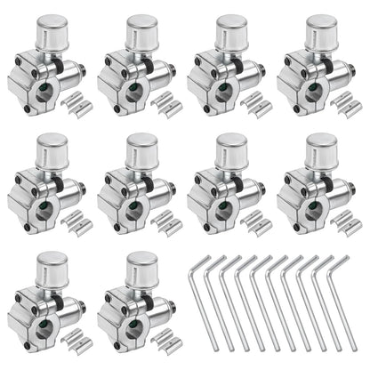 Gosknor 10pcs BPV-31 Bullet Piercing Valve & 10 Hex Key & 20 Adapter, Refrigerator Line Tap Valve Compatible with 1/4" 5/16" 3/8" Outer Diameter Pipes Replace TJ90BPV31,AP4502525,BPV31D,GPV14,MPV31