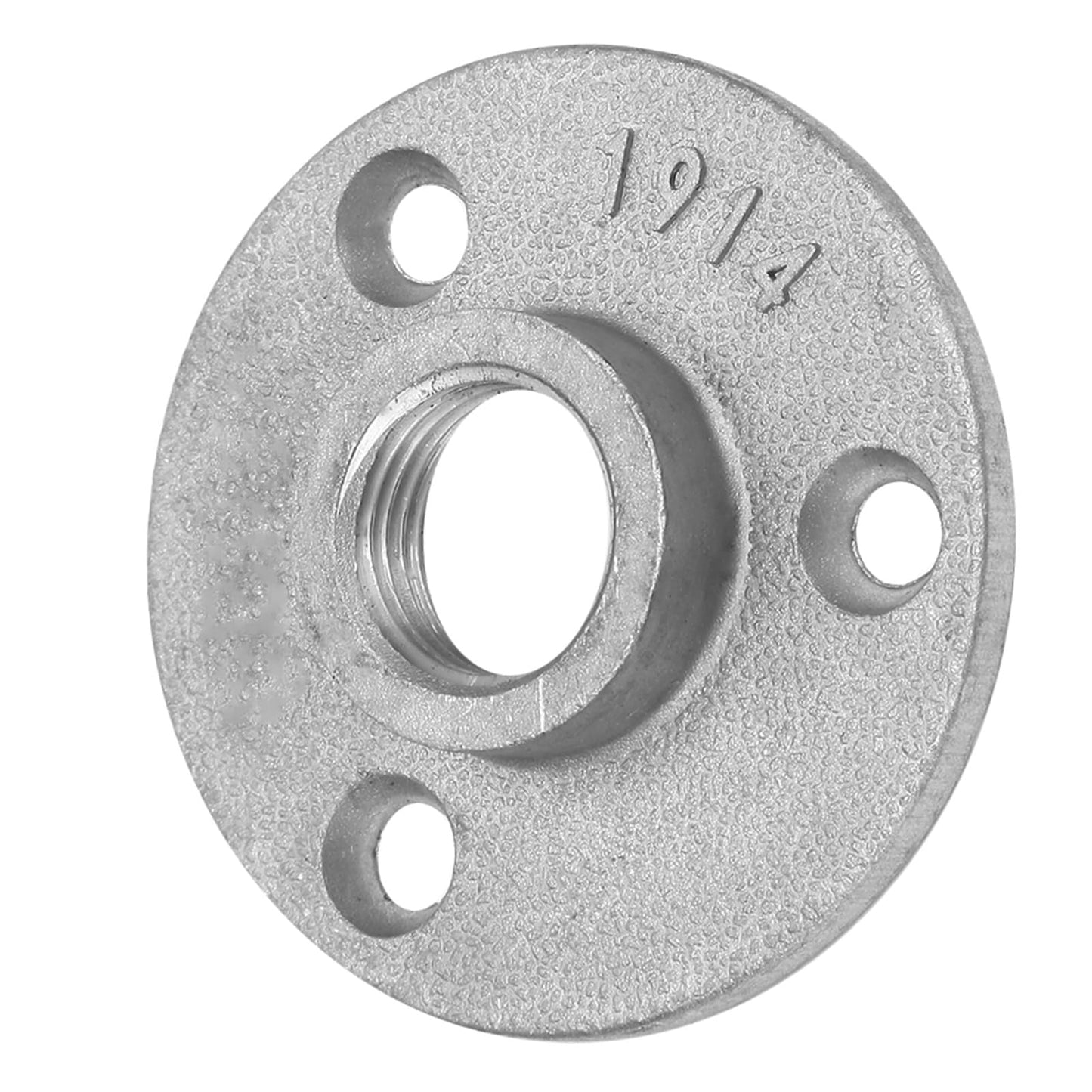 10Pcs Floor Flange,Aluminum Floor Flange,Aluminum Threaded Flange AlloyCast Iron Flange Pipe Base 3 Holes Pipe Fitting 1/2 Inch Thread Pipe Decor (Aluminum Alloy)