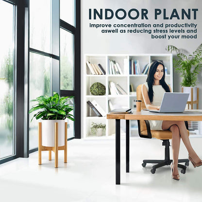 1-Pack Plant Stand, Mid-Century Modern Flower Pot Holder, Adjustable Plant Stand for Multiple Pots, Indoor Space Saving Vertical Plant Shelf, Fits Planter Size of 20-30 CM (Plant Pot NOT Included)