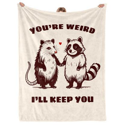 Purdicra Best Friend Birthday Gifts for Women Friendship, Friendship Gifts for Best Friend Women, Cozy Best Friends Throw Blanket, Cute Raccoon and Opossum Blanket 60"x50"