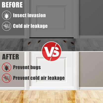 Draft Seal Tape for Doors and Windows 1 in x 20 Ft Silicone Weather Stripping Extra Thick 2mm Door Seal Strip with Strong Adhesive Draft Insulation Stopper Side Seal - White