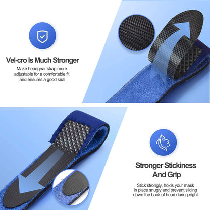 2 Pack Universal Replacement Headgear Strap for Various Masks, Adjustable CPAP Strap with Stronger Vel-cro and Elasticity, Headgear for Comfortable Fit & Seal
