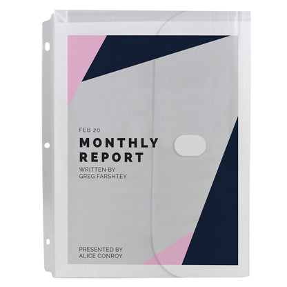 C-Line Specialty Binder Pocket, Side Loading, 1-Inch Gusset, Clear, 10 Pockets Per-Pack (33747)