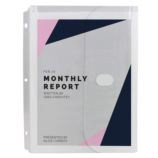 C-Line Specialty Binder Pocket, Side Loading, 1-Inch Gusset, Clear, 10 Pockets Per-Pack (33747)