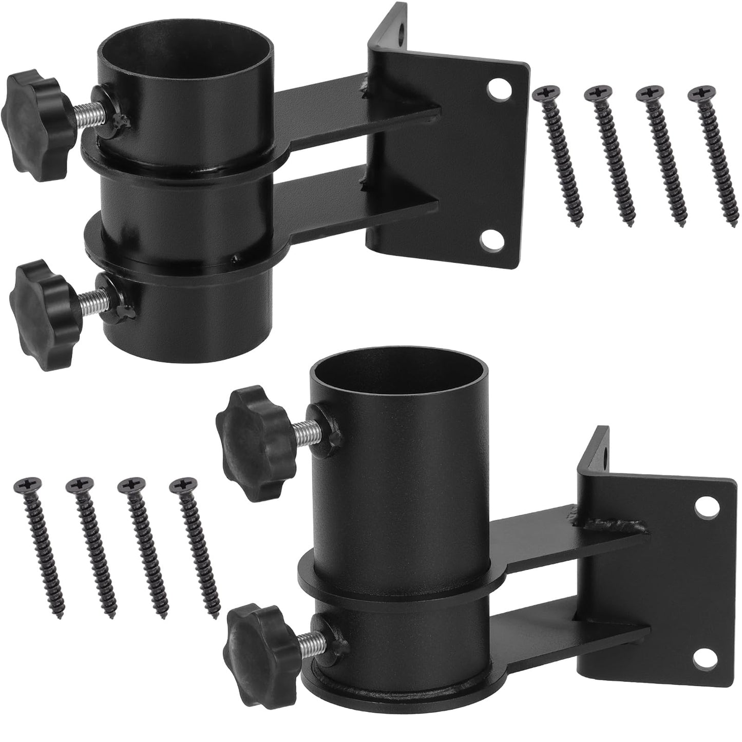 Corner Umbrella Clamp Deck Umbrella Mount Bracket 2PCS Umbrella Mount Clamp I Patio Umbrella Holder,Umbrella Clamp Mount for Deck Railing Heavy Duty Umbrella Clamp (Corner Mount-1)