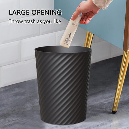 Bathroom Garbage Can 3 Pack 6.8L/1.8 Gallon Small Garbage Can, Round Plastic Trash Can, Slim Waste Basket for Bedroom, Bathroom, Kitchen, Living Room, Office, Car, RV, Fits Under Sink