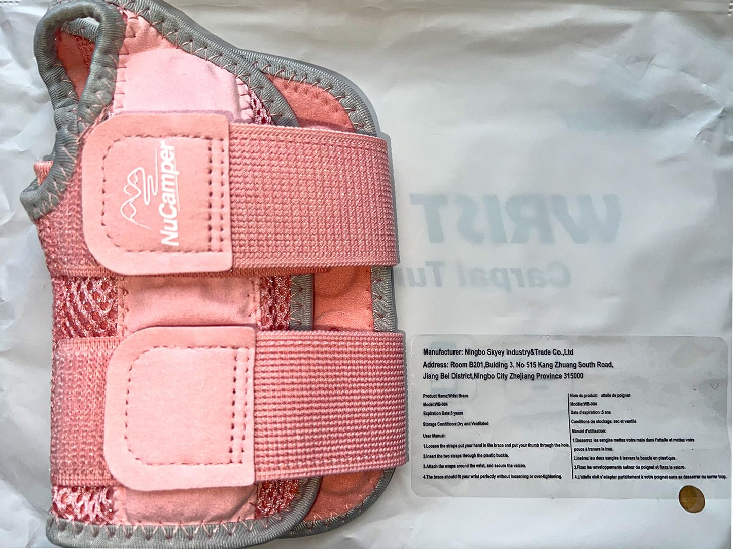 NuCamper Carpal Tunnel Wrist Brace for Both Left Right Hands,Adjustable Wrist Support Splint Hand Brace for Men Women,Night Sleep Support Arm Stabilizer with Compression Sleeve for Tendonitis,Arthritis,Sprains,Pain Relief