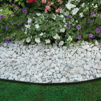 Aoipend Landscape Edging Kit 20ft, 5cm Tall Garden Edging Border Include 18 Anchoring Spikes, Black Plastic Edging Roll for Landscaping, Lawn Paver, Yard Flower Bed Edging (20Ft)