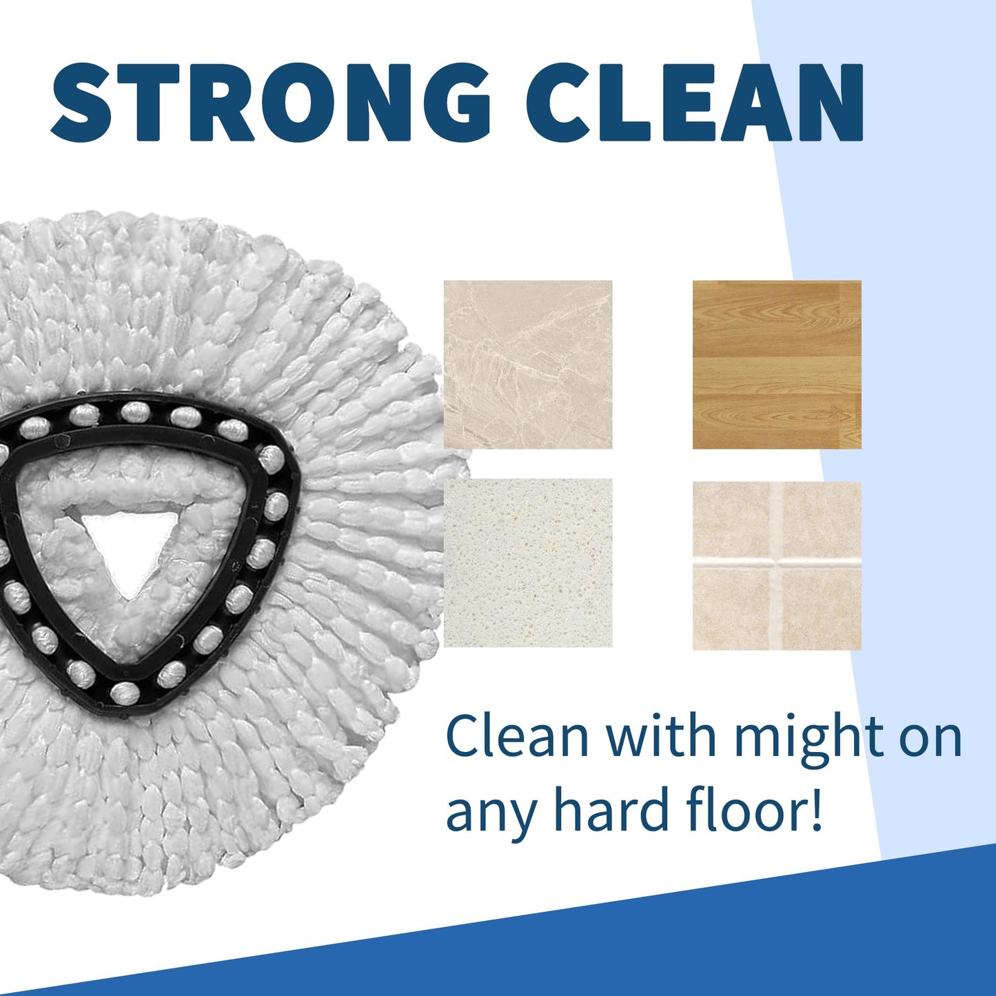 Bibikulala 10 Pack Spin Mop Head Refill for Vileda Mop Head, Mop-head Replacement for 1 Tank System