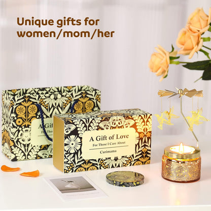 Valentines Day Gift for Her, Hummingbird Birthday Gifts for Women, Unique Rotating Candle for Mom Grandma Sister, Funny Friendship Gifts for Women, Scented Candle Gifts for Her Birthday Anniversary