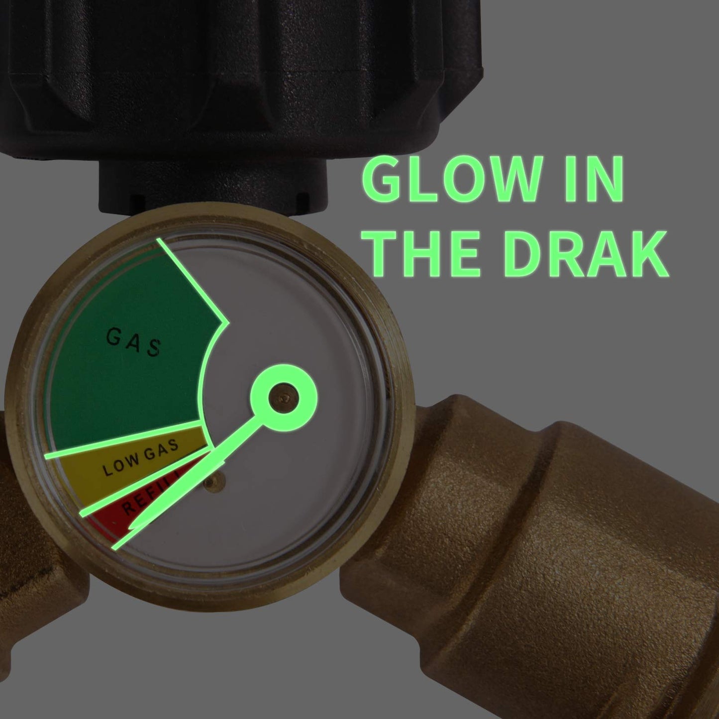 Roastove Dual Propane Tank Connection,Propane Tank Y Splitter Adapter with Gauge, Level Indicator, Gas Pressure Meter for 5-40lb Propane Tank, Work with RV Camper, Cylinder,BBQ Grills, Camping Stoves