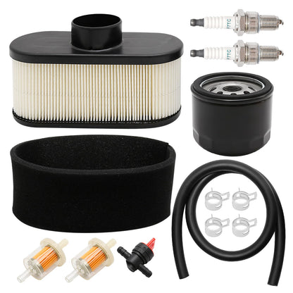 Vkinman 11013-7047 Air Filter 49065-7007 Oil Filter Replacement for Kawasaki FR651V FR730V FS481V FS541V FS600V FS730V Engine Lawn Mower Tractor Tune Up Kits