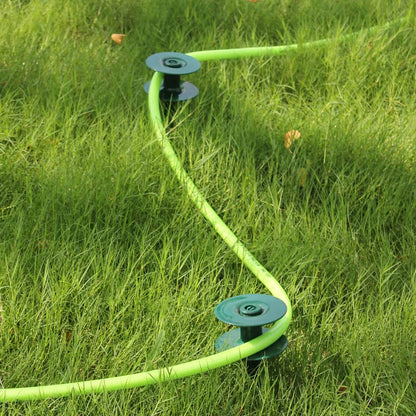 Coloch 6 Pack Garden Hose Guide Spike, 10 Inch Guides Water Hoses Guide Green ABS & Zinc Alloy Hose Guard Stake Spike with Heavy Spin Top, Protects Plants & Landscaping, Plant & Flower Bed Protection