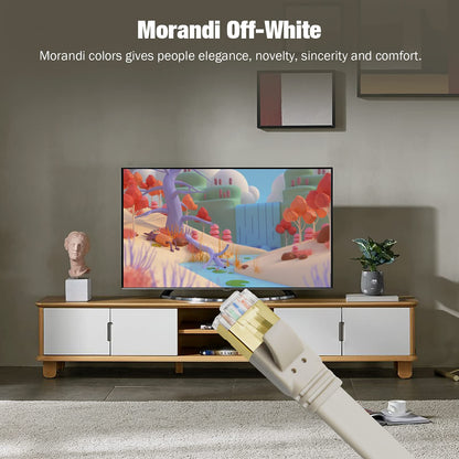 Yauhody Ethernet Cable CAT8 6ft (5 Pack) Morandi Colors, High Speed CAT 8 Flat 40Gbps 2000MHz Gigabit Network Internet RJ45 LAN Shielded Patch Cable for Gaming/PS5/PS4/Xbox Series/PC/Router/Modem/Hub