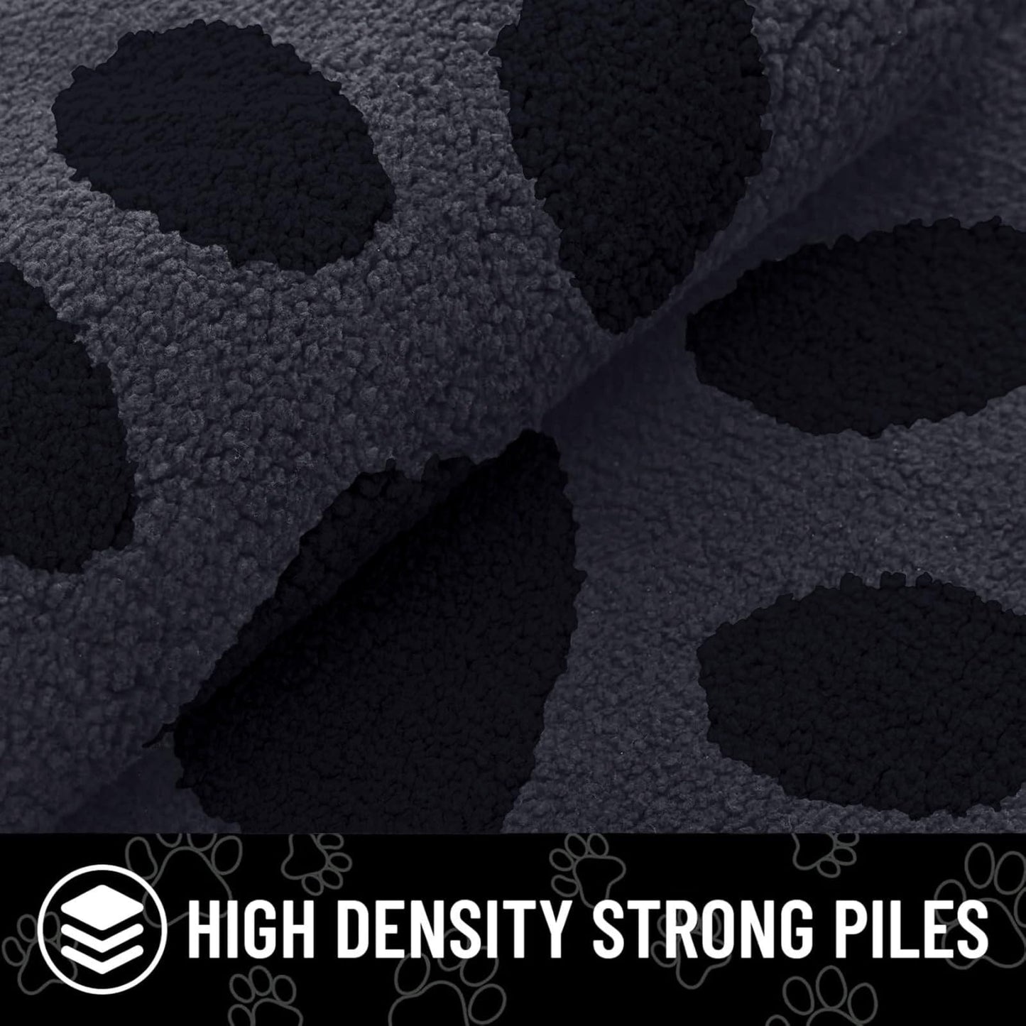Arotive Indoor Door Mat, 20" x 30" Absorbent Dirt Resist Washable Front Back Door Mat, Non-Slip Low-Profile Dog Paws Entrance Doormat, Durable Inside Floor Mats for Entryway, Dark Grey and Black