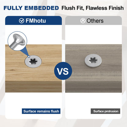 #8 × 1-5/8" 410 Stainless Steel Deck Screws, 150Pcs Wood Screws T20 Star Bit