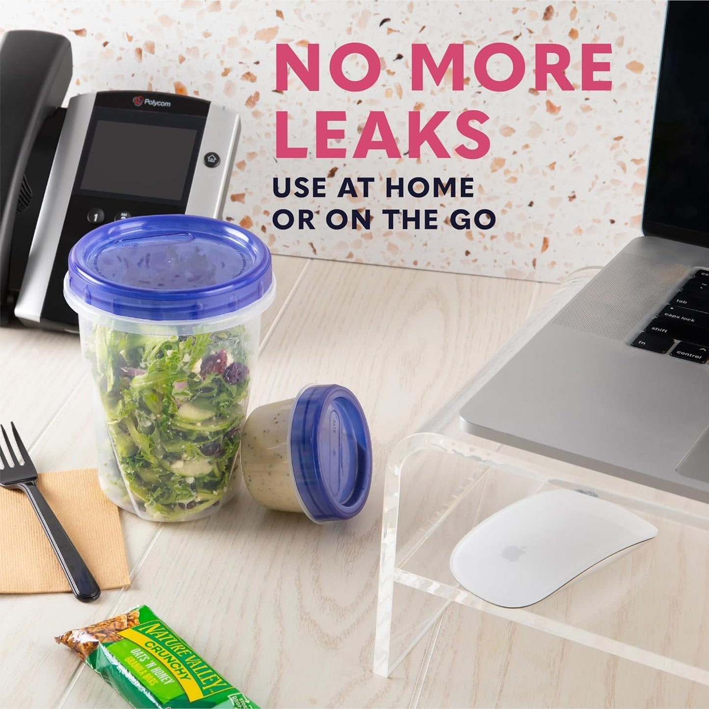 Plastic Food Deli Containers With Twist Top Lids - (16 Oz) - [10 Pack] - Food Storage Containers Takeout To Go - Microwave, Freezer & Dishwasher Safe BPA-Free