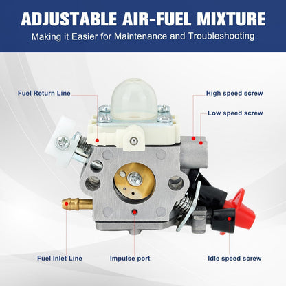 Powtol FS56RC Carburetor for Stihl FS 56 RC FS56 KM56RC FS70R FS70 FS70 FS40 FC70 HT56C FC56 KM56 FS50 HT56 Trimmer Weedeater Parts C1M-S267A