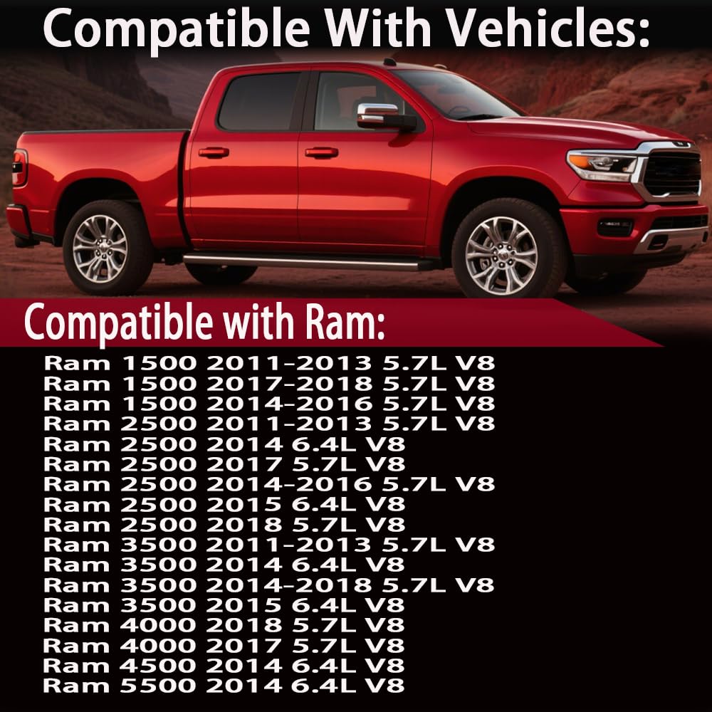 VS50625R Valve Cover Gasket Set for Dodge Ram 1500 (5.7L), Ram 2500/3500, Charger, Challenger, Durango, Magnum & Jeep Commander, Chrysler Aspen 300 (2006-2018, 6.1L/6.4L Compatible)