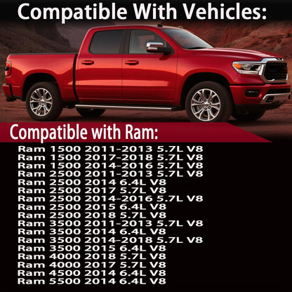 VS50625R Valve Cover Gasket Set for Dodge Ram 1500 (5.7L), Ram 2500/3500, Charger, Challenger, Durango, Magnum & Jeep Commander, Chrysler Aspen 300 (2006-2018, 6.1L/6.4L Compatible)