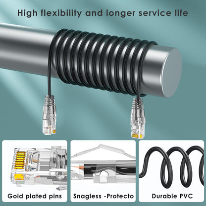 Cat6a Patch Cable 1FT - 24 Pack, Ercielook Cat6a Ethernet Cable, 10Gbps 550Mhz High Speed Network Cable, 28AWG Pure Copper Short LAN Cord for Patch Panel/Network Cabinet - Black