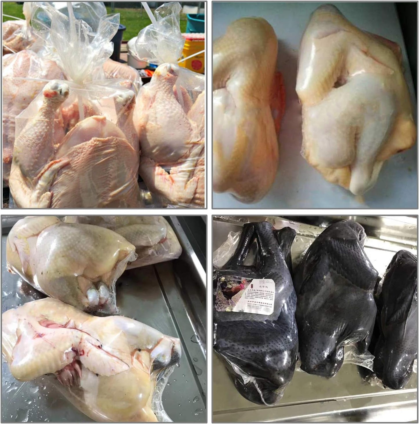 Poultry Shrink Wrap Bags,50 Pack Clear Poultry Heat Shrink Bags 10x16 Inches Freezer with 50 Zip Ties,a Silicone Straw for Chickens,Rabbits