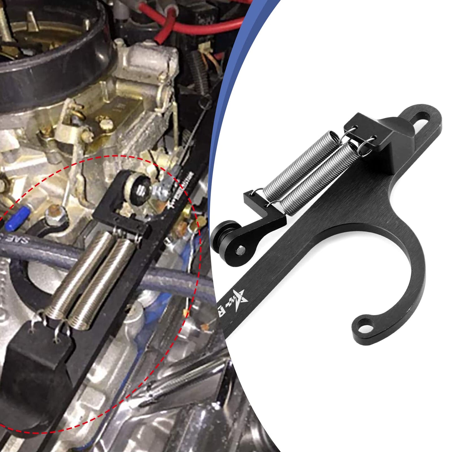 RYANSTAR RACING Aluminum Throttle Cable Bracket 4150 4160 Series Throttle Brackets Billet Adjustable Black