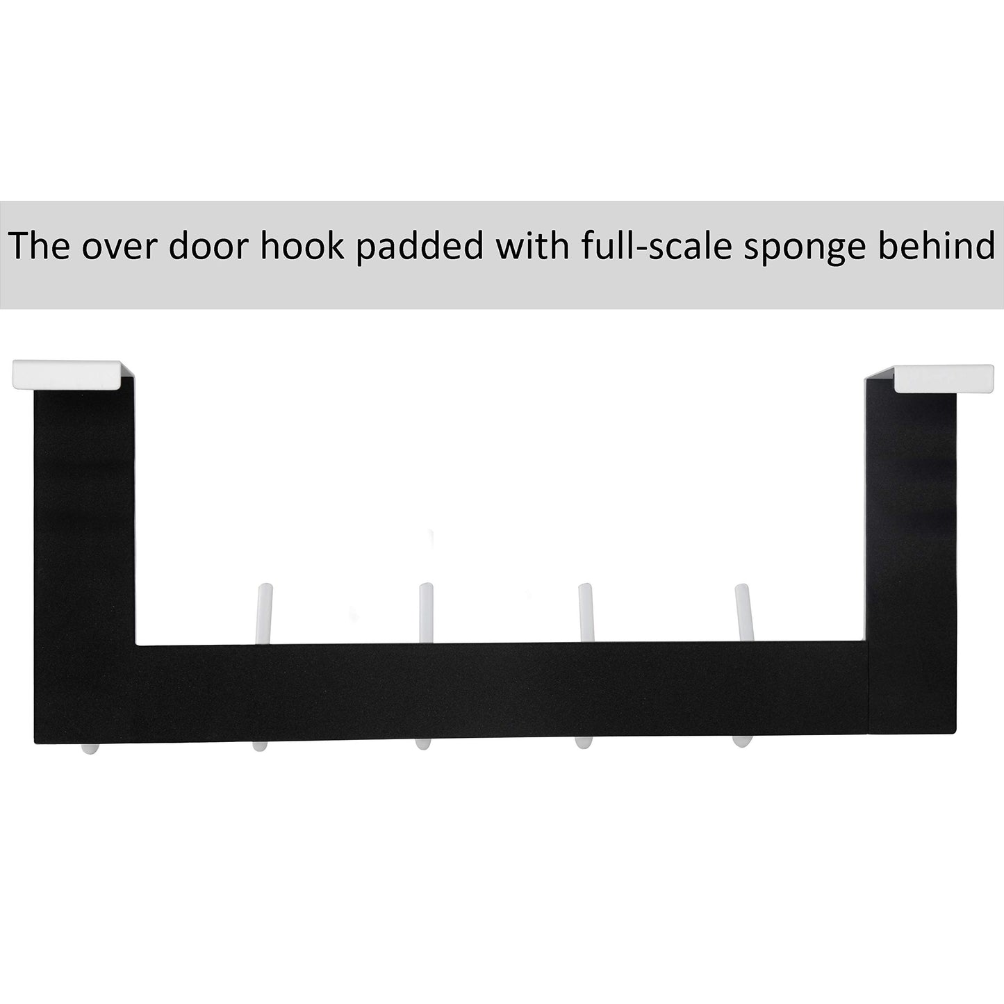WEBI Over The Door Hook:Over The Door Towel Rack,Door Coat Hanger Towel Hanger Over Door Coat Rack 6 Hooks for Hanging Clothes,Hats,Bathroom,White