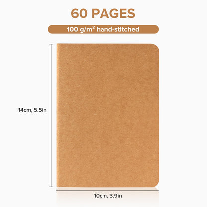 18 Pack A6 Notebooks, 100GSM, Bullet Dotted Journal, Notepad, Pocket Notebook, HOMEMARS Notepads, 10x14cm, 60 Pages, for Students, Writing, Classroom, Travel, Business, Dotted,Thick Paper