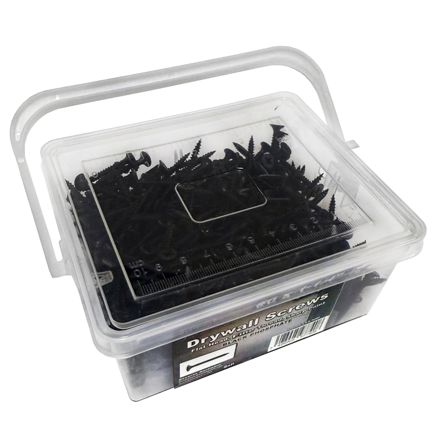 #6 x 1-1/4" Drywall Screws – Fine Thread, Phillips Drive, Sharp Point, Bugle Head, Black Phosphate – Contractor-Grade Drywall & Wood Fasteners + Driver Bit Included (500pcs)