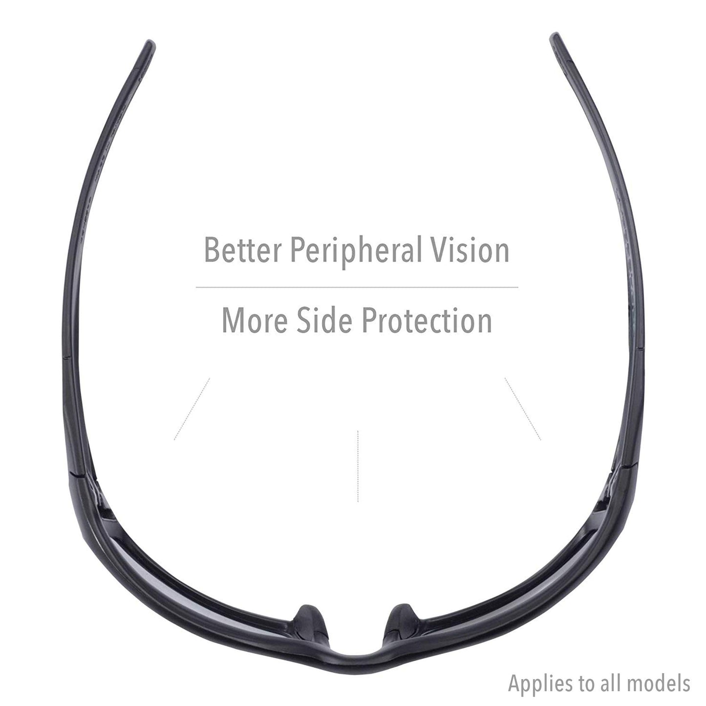 Uvex by Honeywell Hypershock Safety Glasses, Black Frame with Clear Lens & HydroShield Anti-Fog Coating (S2940HS)