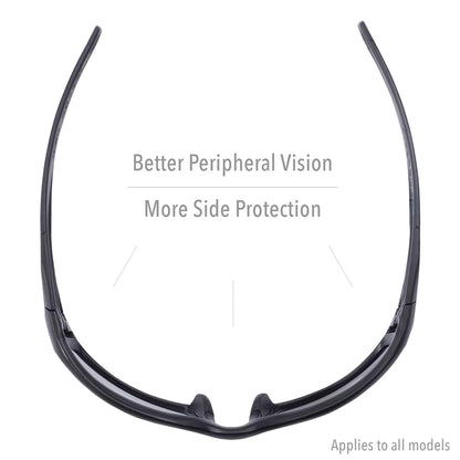 Uvex by Honeywell Hypershock Safety Glasses, Black Frame with Clear Lens & HydroShield Anti-Fog Coating (S2940HS)