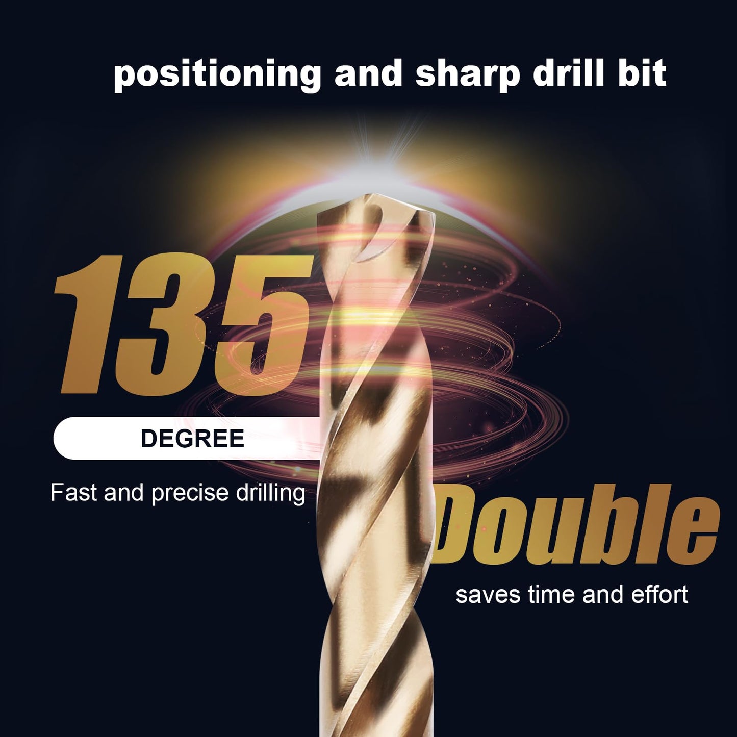 26mm | 1 inch M35 Cobalt Drill Bit, Twist Drill Bit for Hard Metal, Stainless Steel, Cast Iron,Round Shank (26mm | 1 inch (1 Pack))