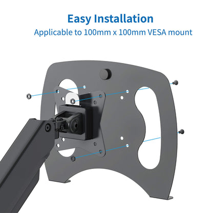SHOPPINGALL Laptop Mount Tray for Monitor Arms and Stands | Holds 13 to 17 Laptops Notebook Arm Tray Laptop Holder Arm Plate Fits 75 x 75 and 100 x 100 VESA Mount Holes - SA-D15-Black