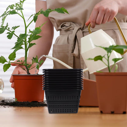 BESPORTBLE Aquatic Plant Basket, 10Pcs Square Mesh Net Pot - Hydroponic Planting Basket for Ponds Fish Tank Hydroponics