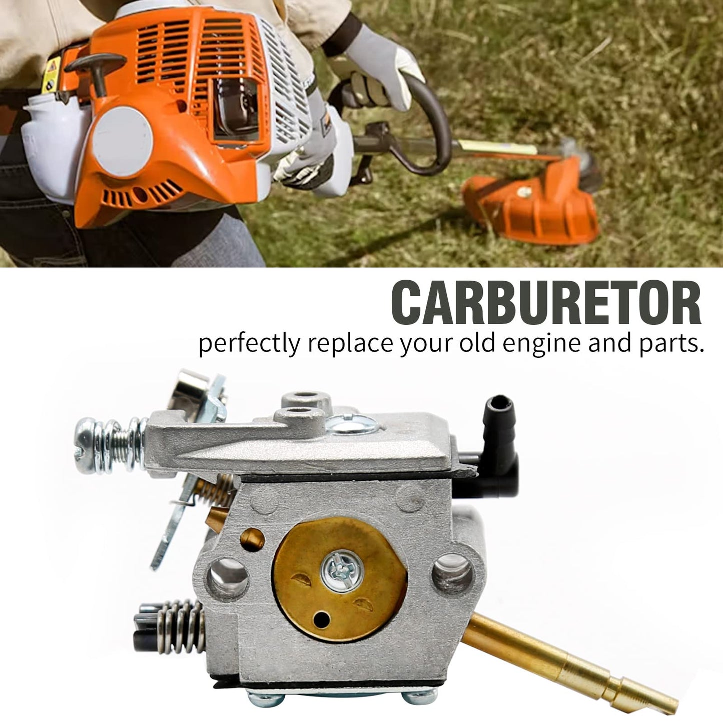 Anxingo Carburetor Replacement for Stihl FS48 FS52 FS56 FS62 FS66 FS81 FS86 FS88 FR106 FS106 Carb for Walbro WT-45 WT-45A WT-45-1 615-479 4126-120-0610
