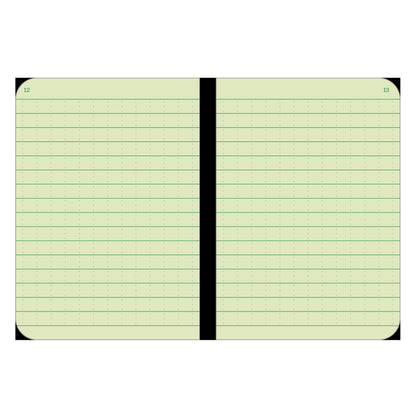 Rite in the Rain Weatherproof Mini-Stapled Notebook, 3 1/4" x 4 5/8", Green Cover, Universal Pattern, 3 Pack (No. 971FX-M)