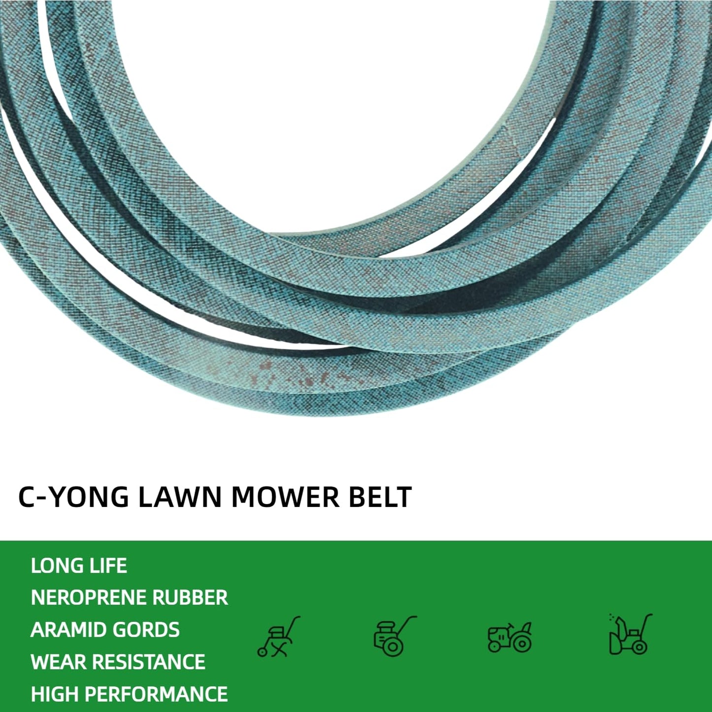 1/2" X141 1/8" Deck Belt Made with Kevlar for John Deere GX21833 GX20571 145 155C D140 D150 D160 E140 E150 E160 LA130 LA140 LA145 X140 X165 X166
