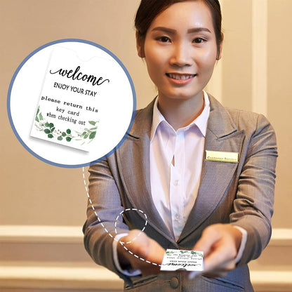 500Pcs Hotel Key Card Envelope Key Card Hoder Sleeves 2.4×3.5 Inch Enjoy Your Stay Key Cover for Hotel Gift Card Holders