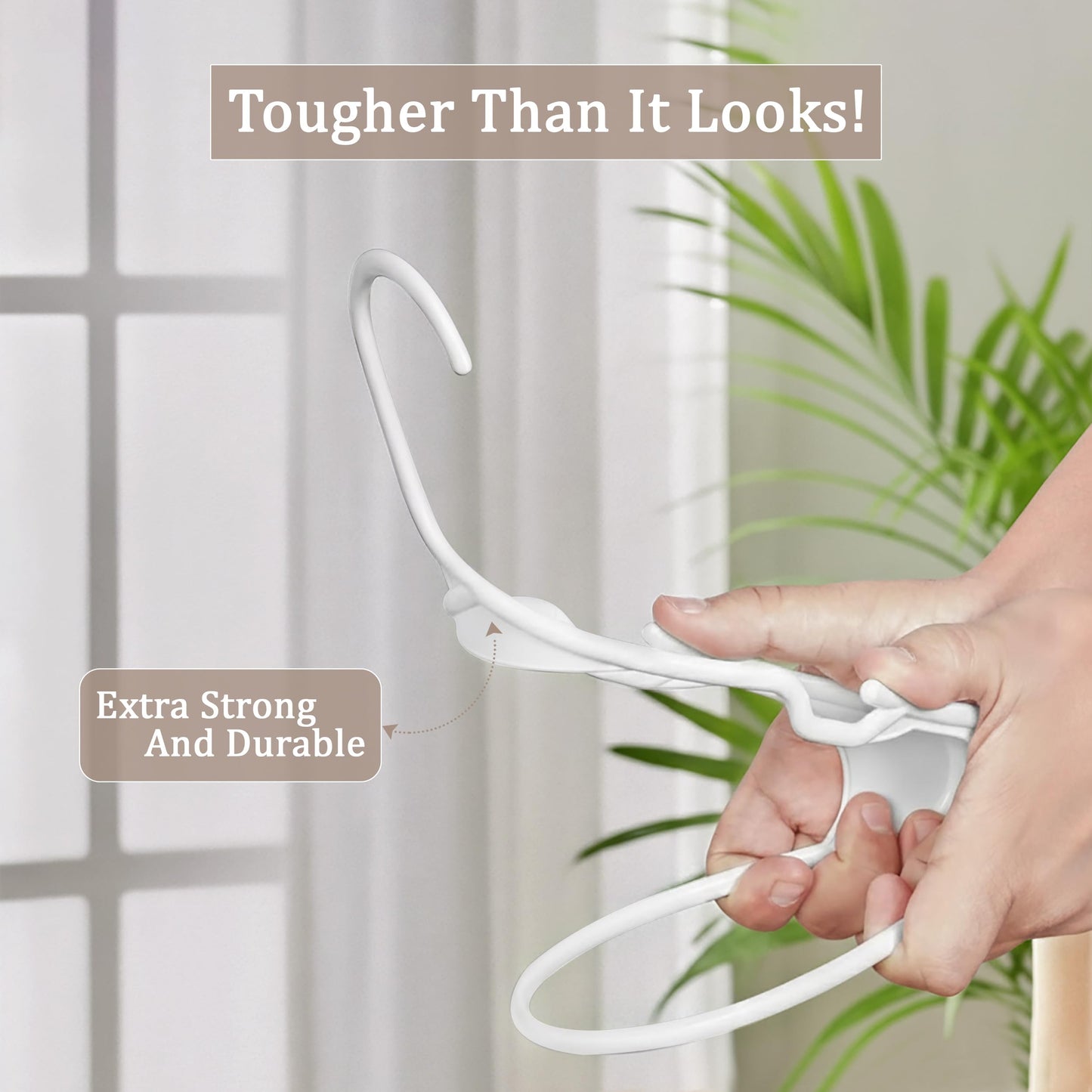 Utopia Home White Plastic Hangers 50 Pack - Clothes Hangers for Coat, Shirts,Trouser Suit - Space Saving Durable and Slim with Shoulder Grooves