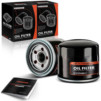 A-Premium 2-PC 10K Miles Protection Spin On Oil Filter Compatible with Ford & Chevrolet & Toyota & Honda & GMC & Hyundai & Subaru & Dodge & Kia & Mazda & Chrysler & Acura & Mitsubishi & Infiniti