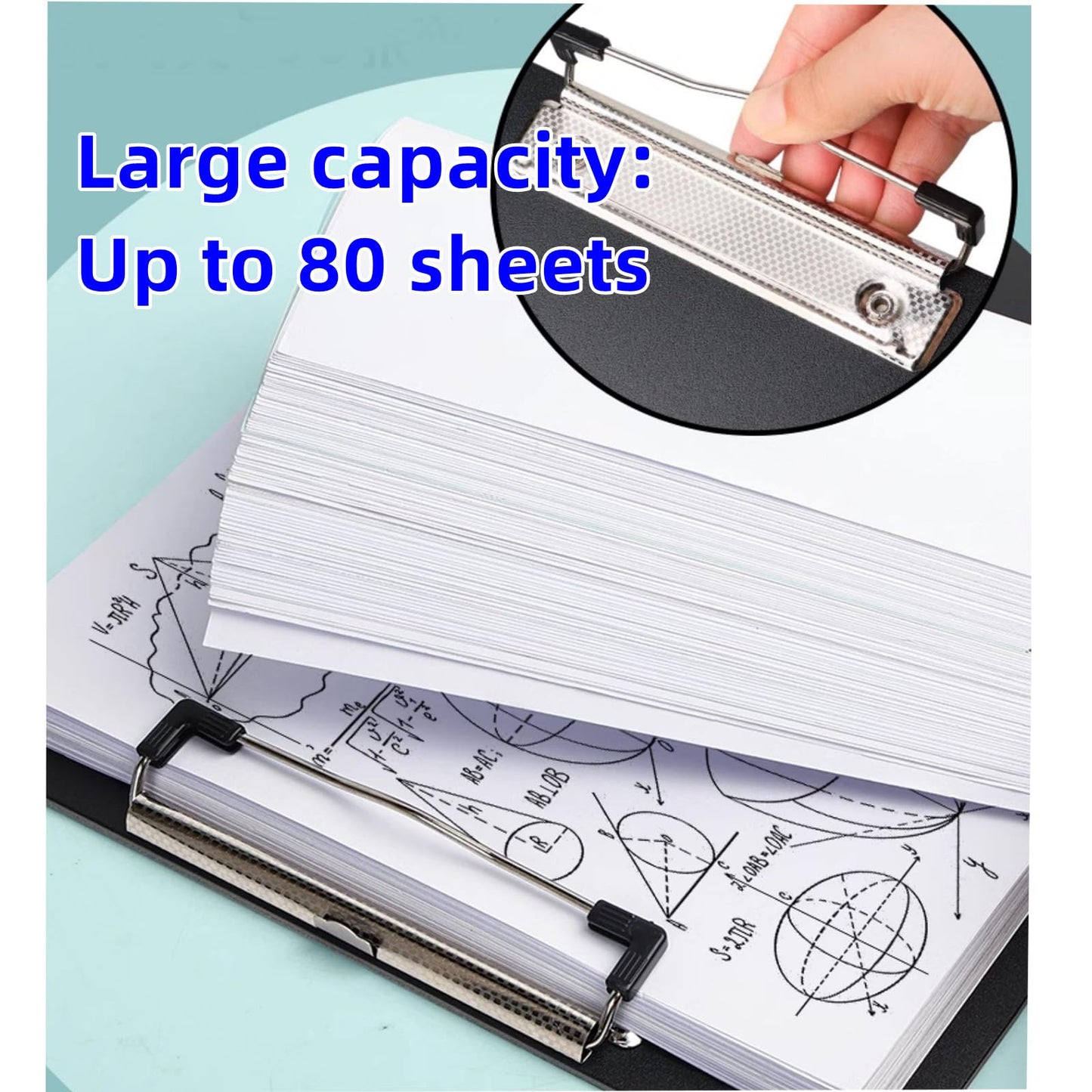 Clipboard A4, 6 Packs Plastic Clipboards Writing-Pad with Duty Clip for Office & Classroom Supplies - Black