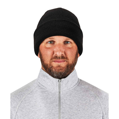 Rib Knit Hat with Zippered Pocket for Bump Cap Insert, Ergodyne N-Ferno 6811Z