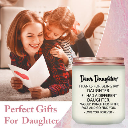 Volufia Daughter Gifts from Mom, Dad - Christmas Mothers Day Birthday Gift for Daughter - Lavender Scented Candle