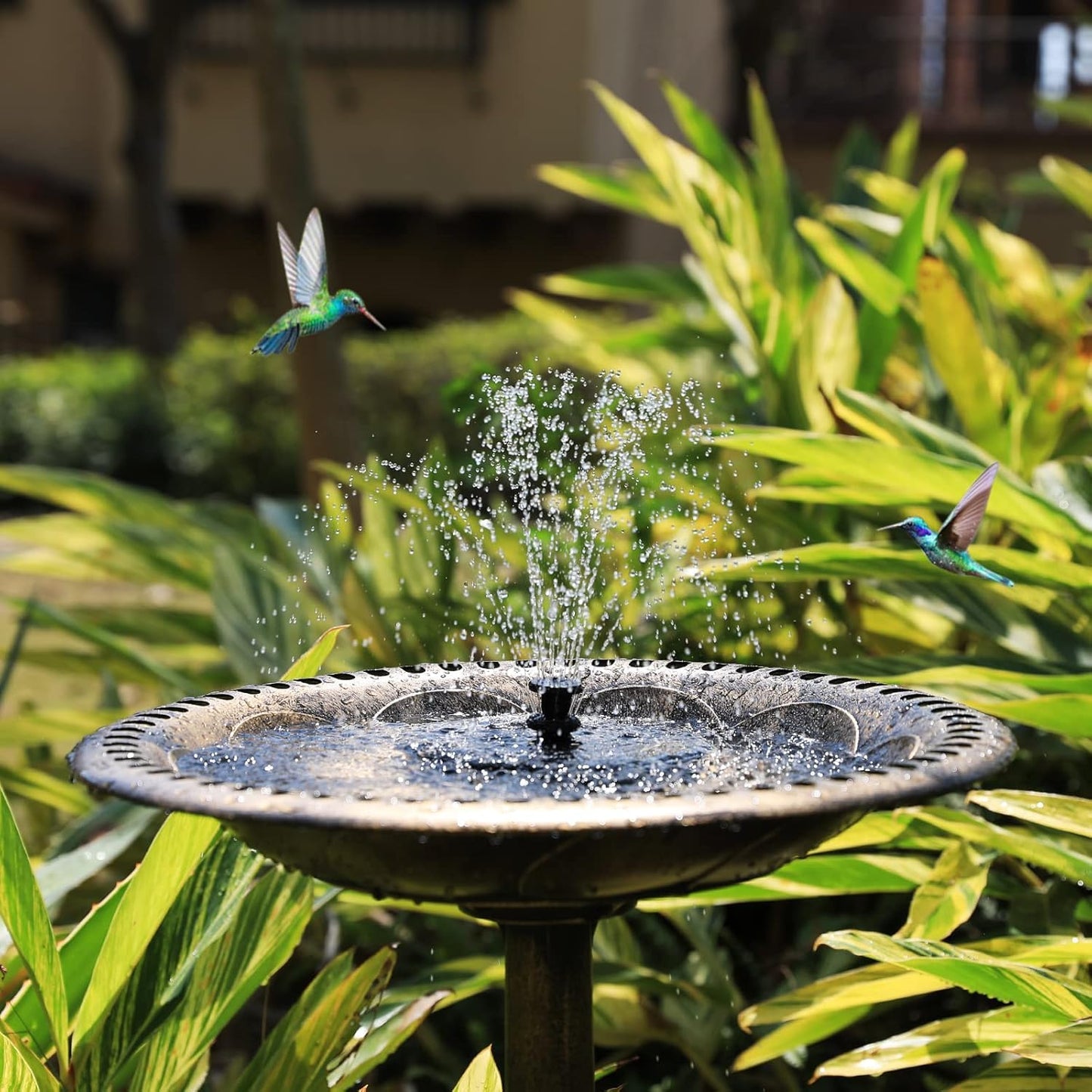 AMZtime Solar Fountain for Outdoors 2026 Upgrade 3.5W Solar Water Fountain, Solar Pond Pump with 10 Spray Effects - Floating Fountain Pump for Garden Pond, Bird Bath & Fish Tank