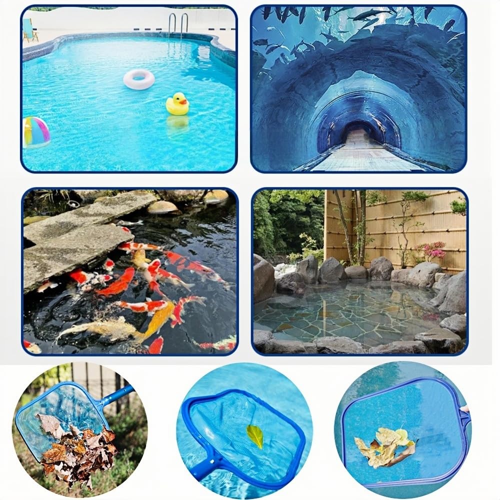 AkNebriax 3 Pack Pool Skimmer Net, Hot Top, Fountain, Pond Fine Mesh Leaf Skimmer Rake Net,Professional Cleaning Pool Rakes/Fine Mesh Leaf Skimmers Rake Net for Clean Remove The Finest Debris Fast