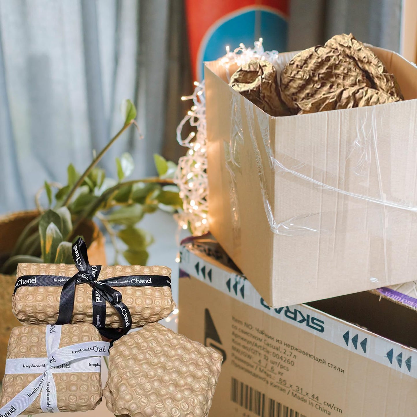 Bubble Paper Wrap 12in*98ft, Eco Cushioning Wrap, Alternative to Plastic Bubble, Packing Supplies for Moving Shipping and Storing Delicate Items