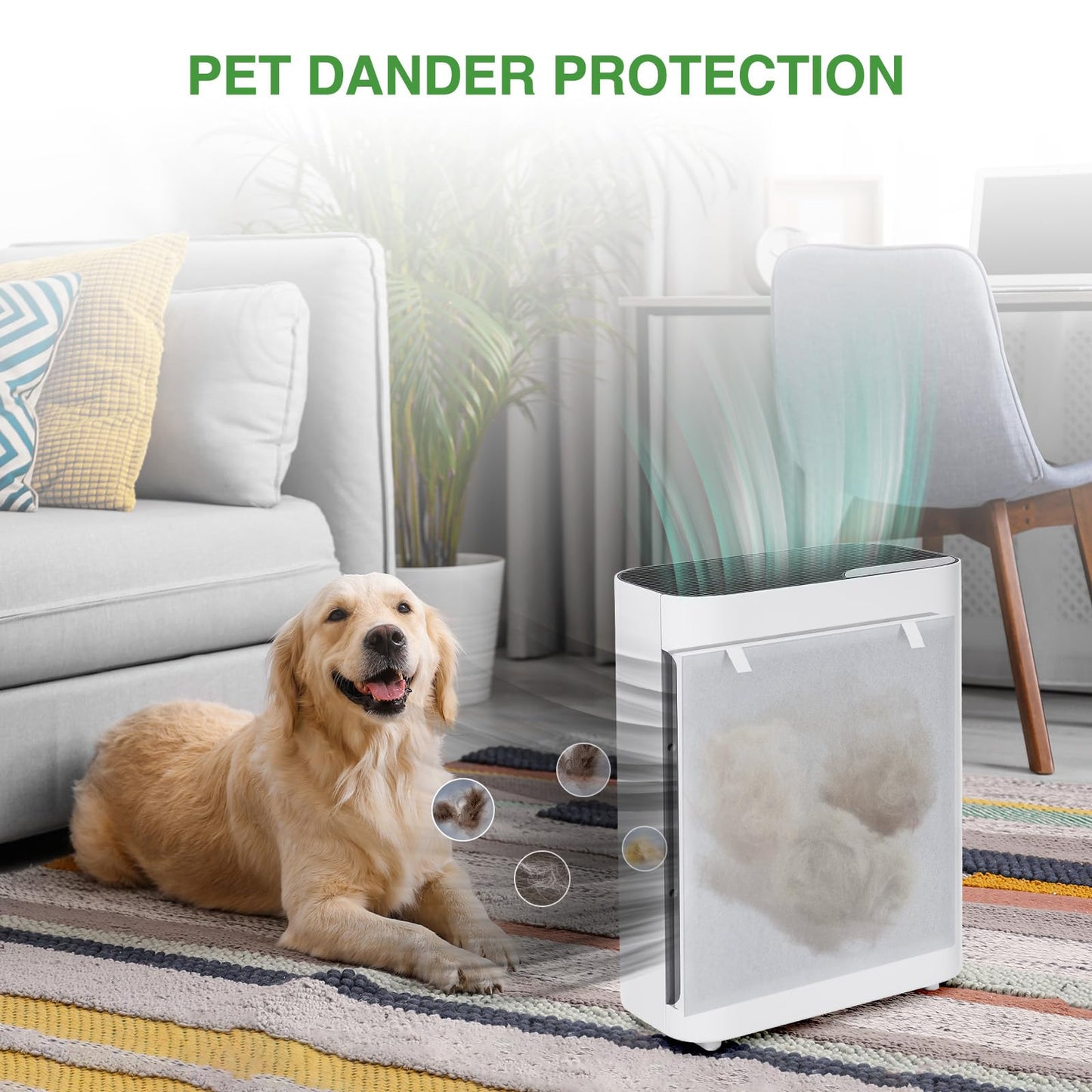 Vital 100 Replacement Filter Compatible with LEVOIT Vital 100 Air Purifier, 3-in-1 Filter with Activated Carbon Filter for Vital 100-RF, White, 2 Pack