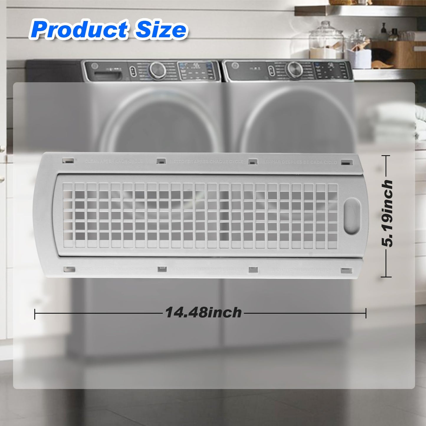 WE22X35337 Dryer Lint Screen Cover Grid Compatible with Washer |dryer lint trap dryer | dryer lint filter housing