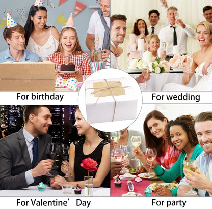 GUIFIER 30 Pieces 6 inch Bakery Box with Window, Small Cake Boxes, Cookie Boxes 6x6x3 in, Single Pastry Box, Paper Treat Brownie Boxes Gift Boxes for Cakes, Cookies, Cupcakes, Pies, Donuts (White)